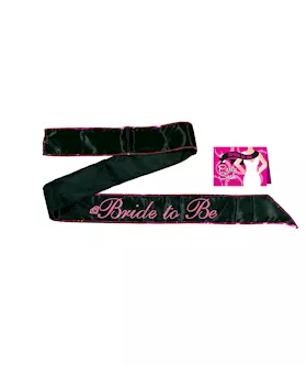 Bride To Be Black Sash