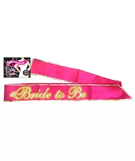 Bride To Be Glow In The Dark Hot Pink Sash