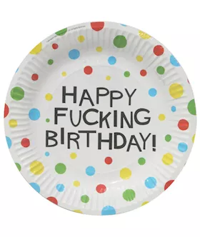 XRated Birthday Plates 7