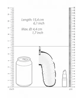 Model 17 - Chastity Cage With Silicone Urethal Sounding Rod - 5.5 Inch