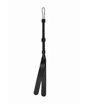 Heavy Duty Double Tailed Whip Flogger- Black