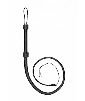 Real Leather Bullwhip- Black