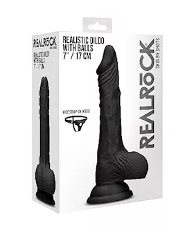 Realistic Suction Dildo With Balls - 6.5 Inches