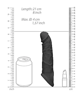 Penis Extender With Rings- 21 Cm Black