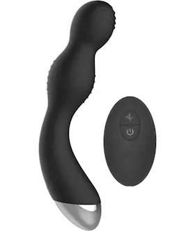 Remote Controlled E-stim And Vibrating G/p-spot Vibrator Black
