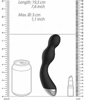 Remote Controlled E-stim And Vibrating G/p-spot Vibrator Black