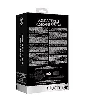 Bondage Belt Restraint System- Black