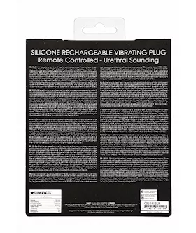 Rechargable Vibrating Plug With Remote