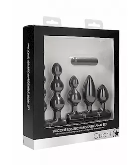 Silicone Usb-rechargeable Anal Set