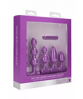 Silicone Usb- Rechargeable Anal Set