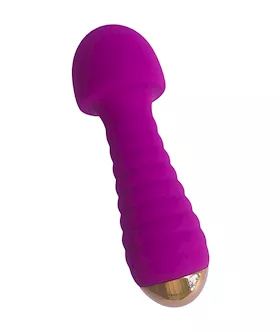 Ribbed Mushroom Head Wand Massager