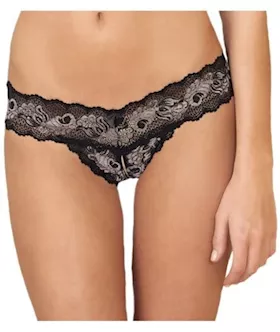 CROTCHLESS LACE VTHONG