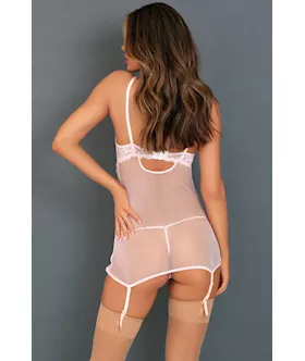 Deconstruct Me Chemise And G-string Pink 