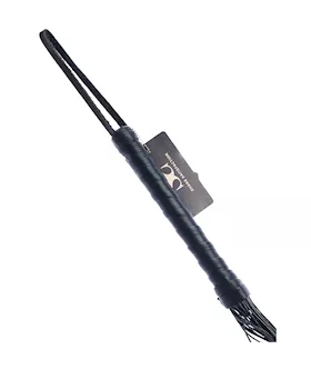 Bound X Leather Cord Flogger With Calfskin Handle