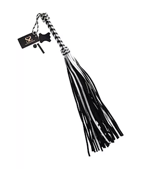 Bound X Silver Metallic Leather Flogger