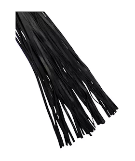 Bound X Leather Flogger With Patent Handle