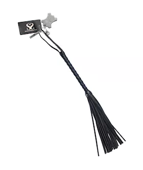 Bound X Saddle Leather Flogger With Lambskin Handle