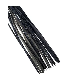 Bound X Textured Leather Flogger With Tapered Metal Handle