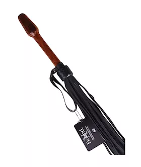 Bound X Nubuck Leather Flogger With Wooden Handle