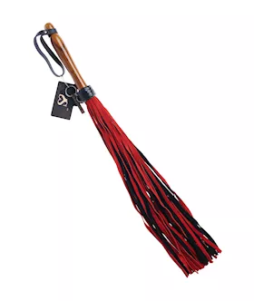 Bound X Suede Flogger with Wooden Handle
