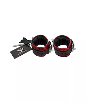 Bound X Leopard Print Hair-on Leather Cuffs
