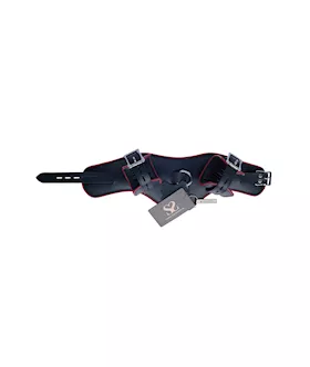 Bound X Leather Wrist To Neck Cuffs