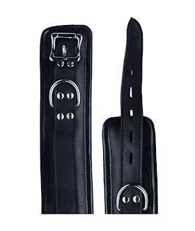 Bound X Padded Cuffs And Collar Set With Silver Hardware