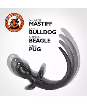 Puppy Tail Buttplug - Pug - 3.25 Inch