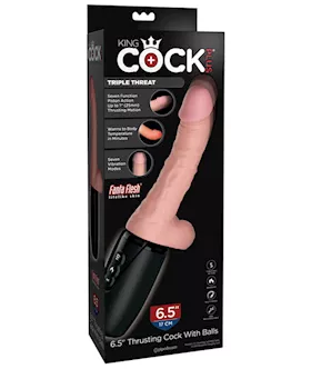 King Cock Thrusting Cock With Balls 6.5 Inch 