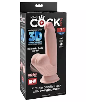 King Cock Triple Density Cock With Swinging Balls