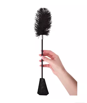 Ostrich Feather and Lace Paddle