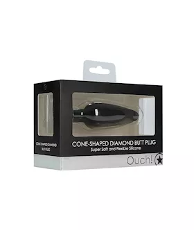 Cone-shaped Diamond Butt Plug - 4 Inch