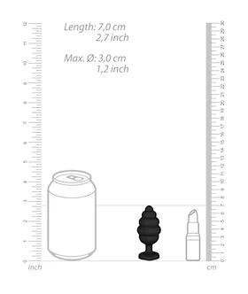 Ribbed Diamond Heart Plug