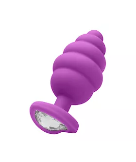 Ribbed Diamond Heart Plug