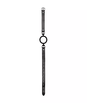 Silicone Ring Gag - With Leather Straps 