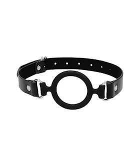 Silicone Ring Gag - With Leather Straps 
