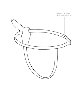 Vibrating Silicone Strap-on - Adjustable 