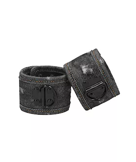 Denim Handcuffs - Roughened Denim Style 
