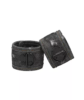 Denim Ankle Cuffs - Roughened Denim Style 