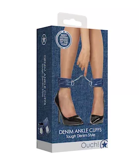 Denim Ankle Cuffs - Roughened Denim Style 