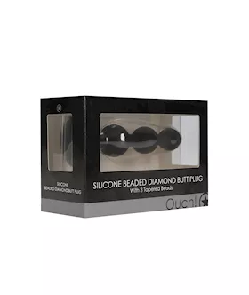 Silicone Beaded Diamond Butt Plug - 4.5 Inch