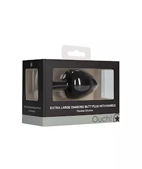 Extra Large Diamond Butt Plug With Handle 