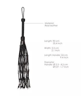 Saddle Leather With Barbed Wire Flogger 