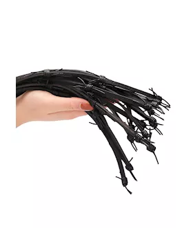Saddle Leather With Barbed Wire Flogger 