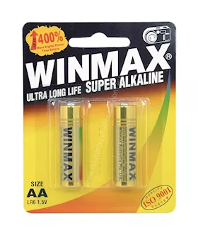 Winmax Super Alkaline AA Batteries  2 Pack