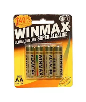 Winmax Super Alkaline AA Batteries  4 Pack