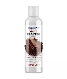 Swiss Navy 4-in-1 Playful Flavours Lubricant - Chocolate Sensation - 30ml