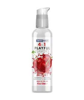 Swiss Navy 4-in-1 Playful Flavours Lubricant - Wild Cherry - 118ml