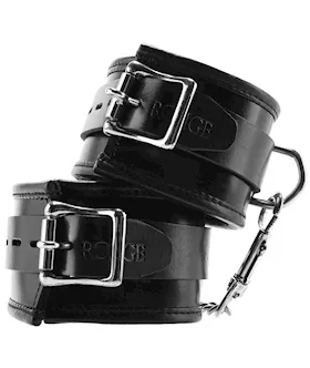 Rouge Leather Padded Wrist Cuffs