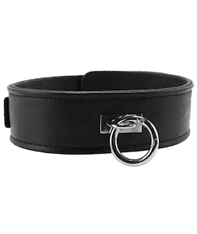Rouge Removable O-ring Leather Collar